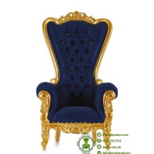 kursi mewah warna emas jok biru (1)