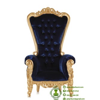 kursi ukiran warna emas jok biru (1)